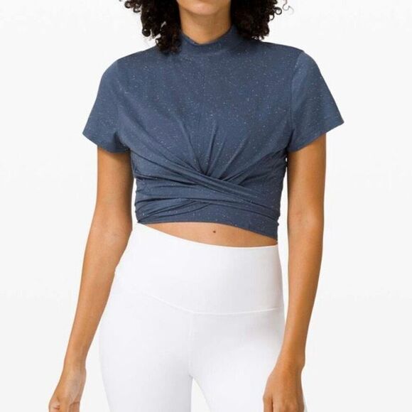 Lululemon Athletica Time to Restore Mock Neck Short Sleeve 8 - Picture 1 of 7